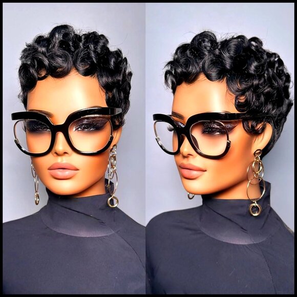 Short Pixie Cut Wig 100% Human Hair Glueless Natural Looking Machine Made